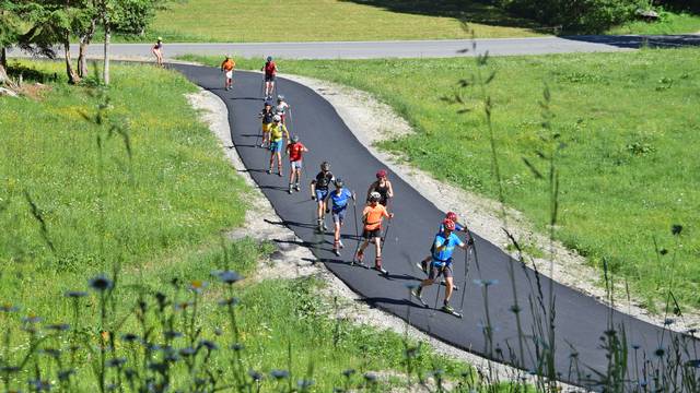 Piste de ski roues