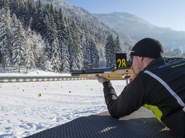 Biathlon at the Nordic Park in Les Contamines-Montjoie. - © Gilles Lansard