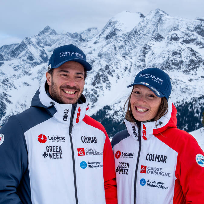 Anouck Errard et Nicolas Raffort - Photo Les Contamines Tourisme
