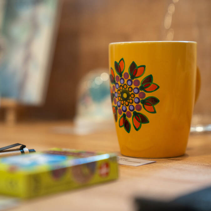 Hand-illustrated mugs